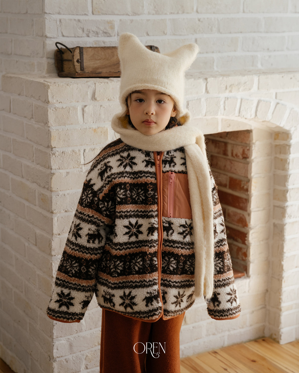 【OREN】cat muffler beanie