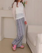 lace line nylon pants