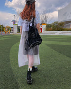 sheer frill camisole dress