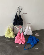 shirring color nylon bag