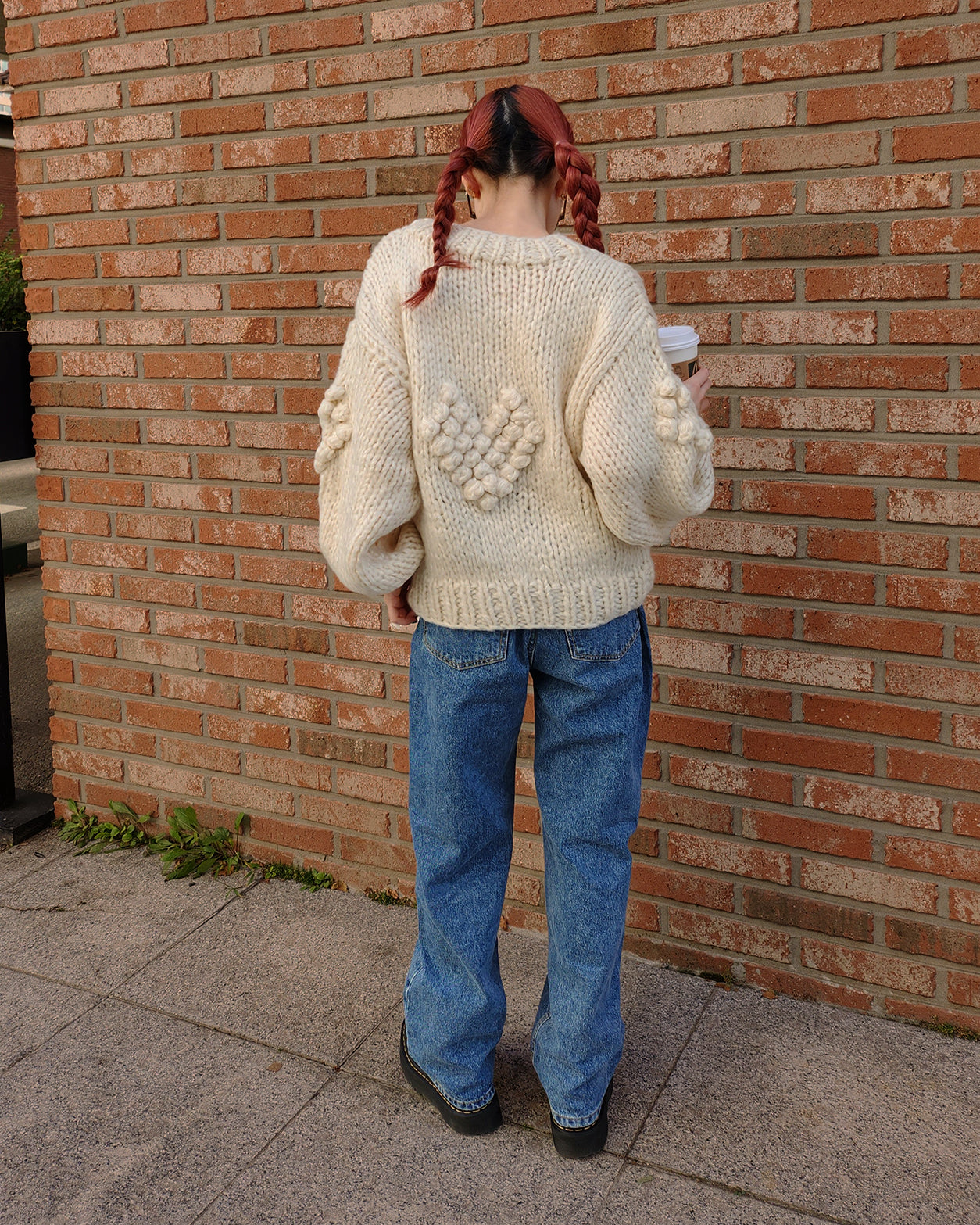 fur hart volume handmade knit