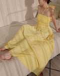 cut out stripe long dress