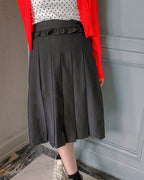 waist frill pleats middle skirt