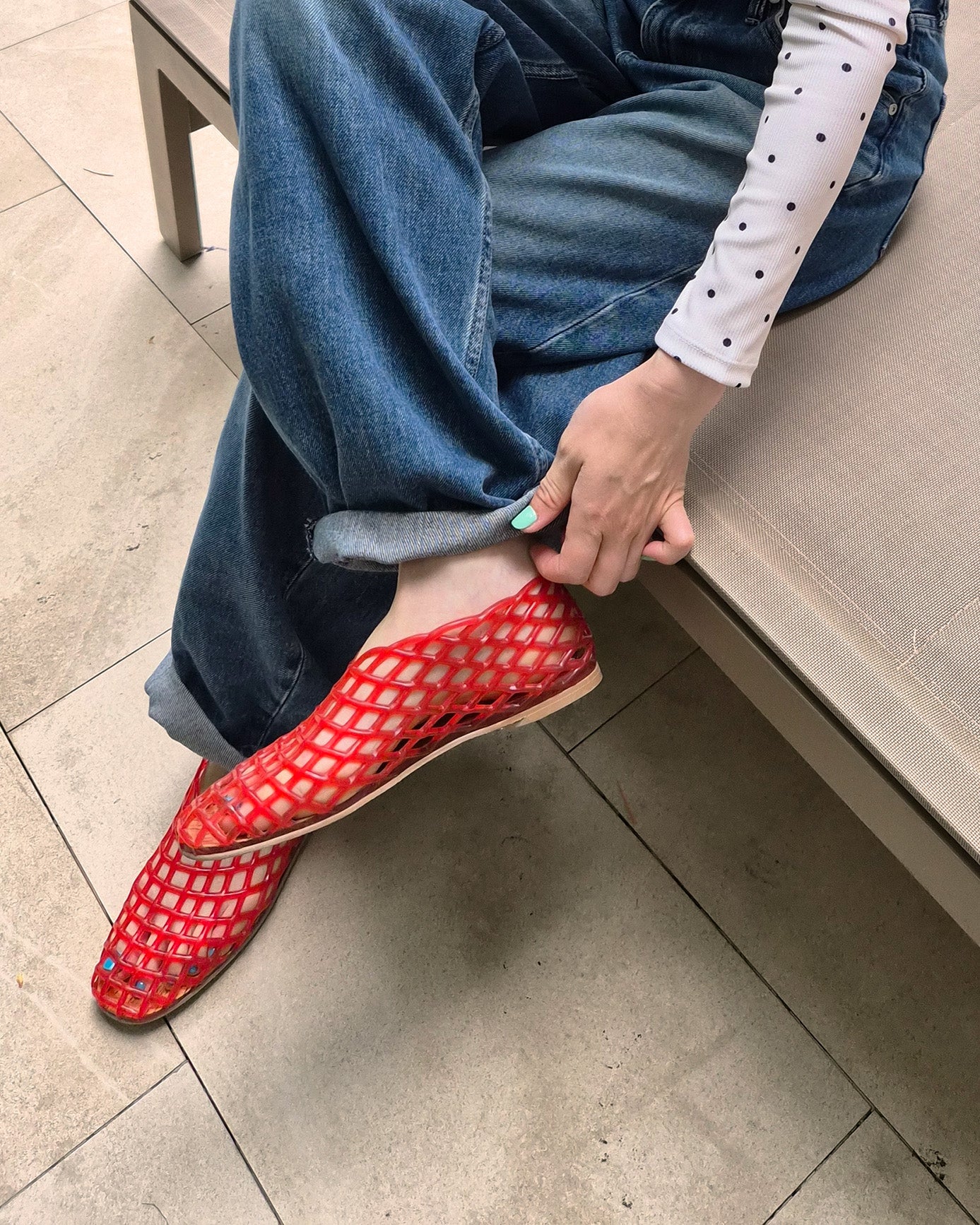 jelly flat shoes