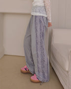 lace line nylon pants