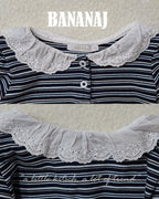 【BANANAJ】puella collar tee