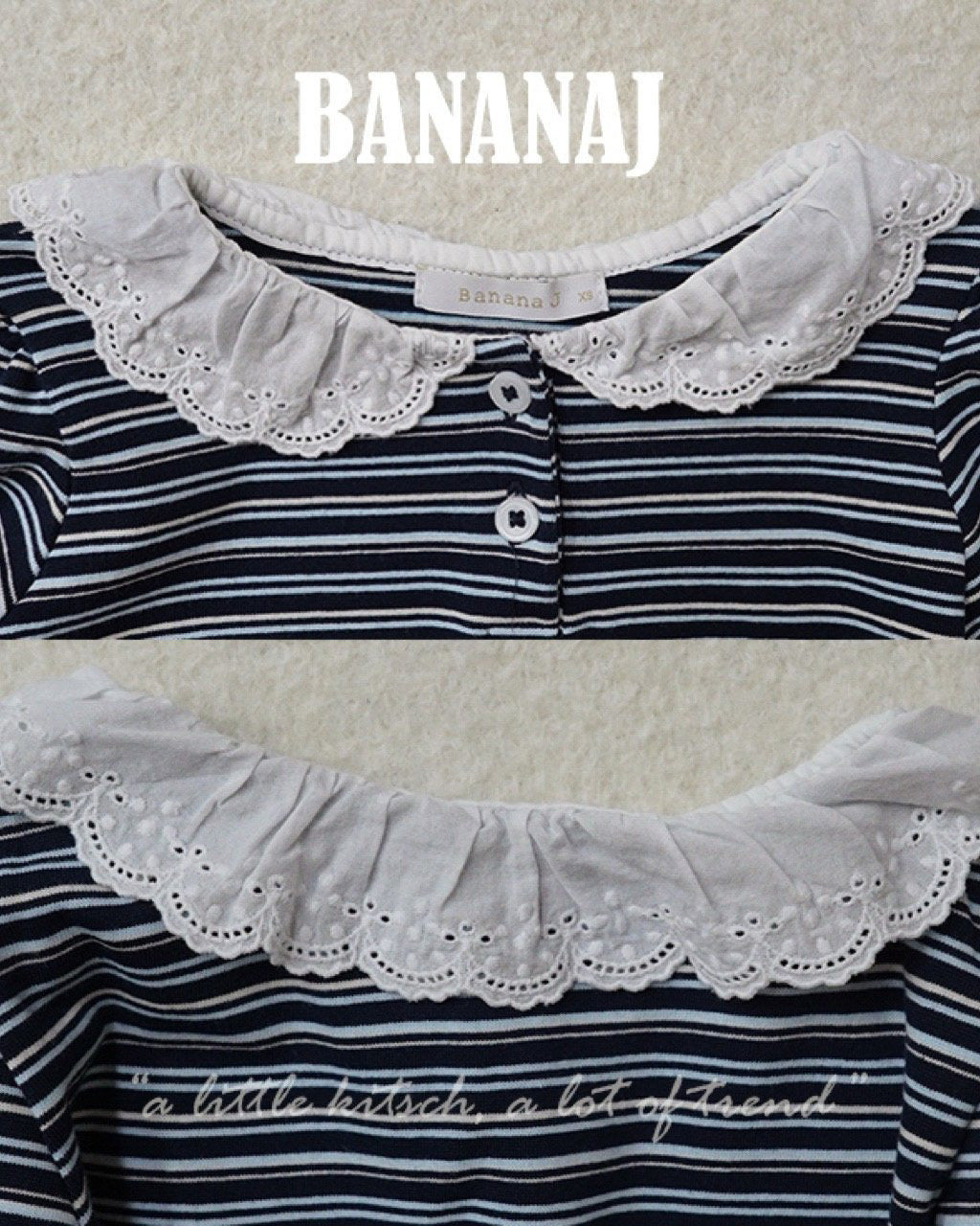 【BANANAJ】puella collar tee