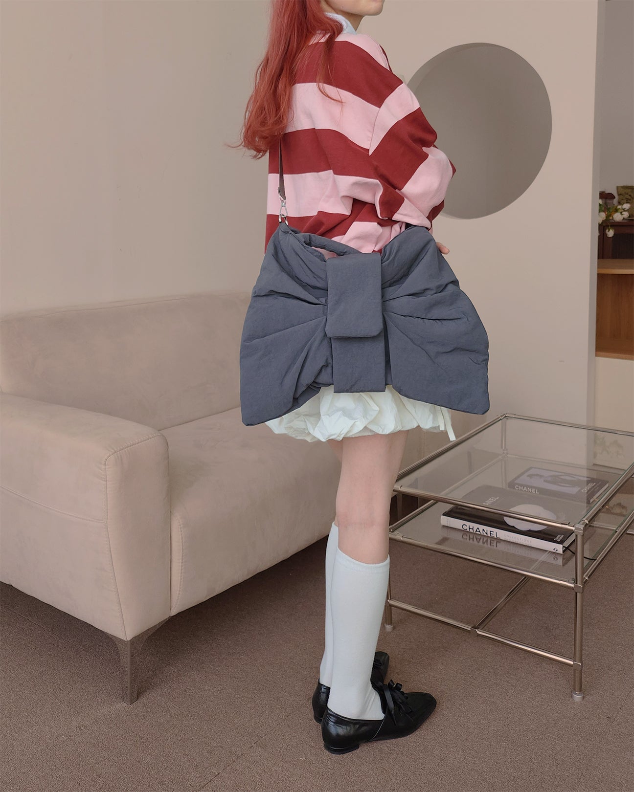 big ribbon padding bag