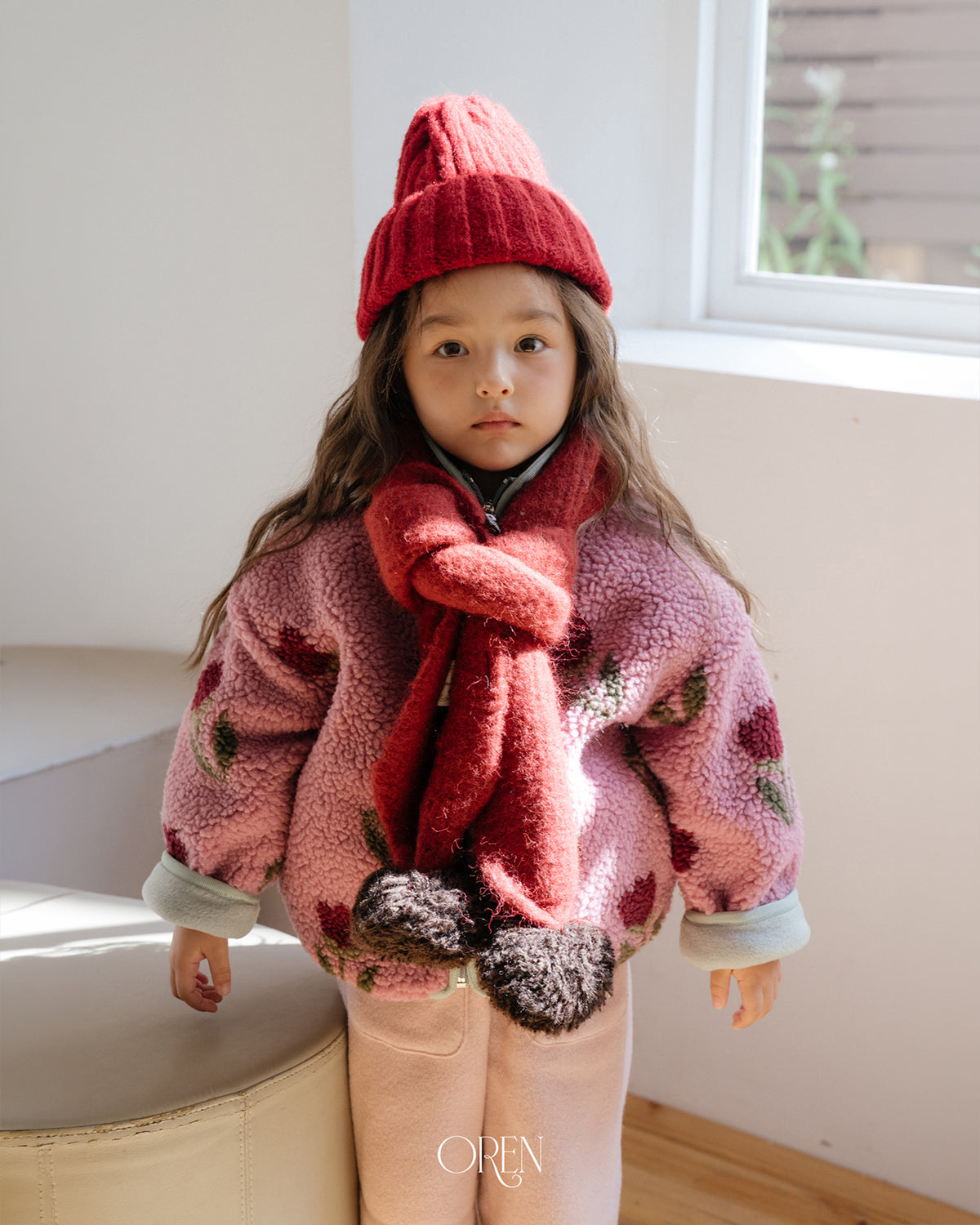 【OREN】merci pom-pom muffler