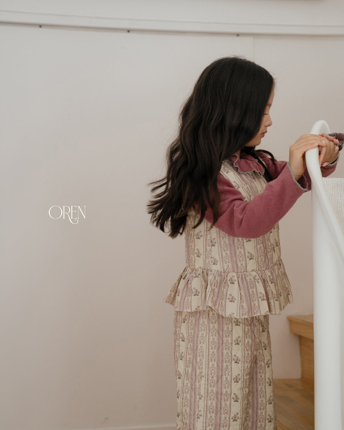 【OREN】groot quilted vest SET UP