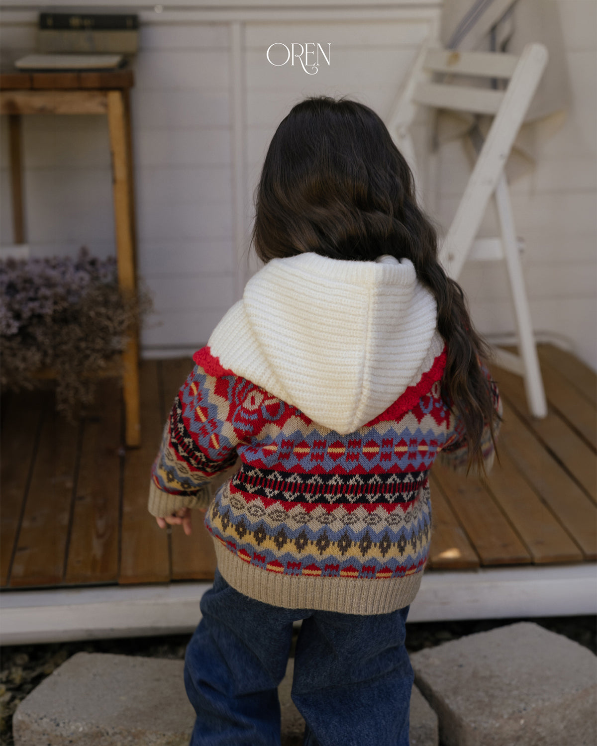 【OREN】bicolor cape balaclava