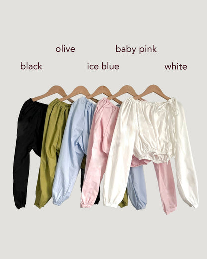 ribbon cropped blouse