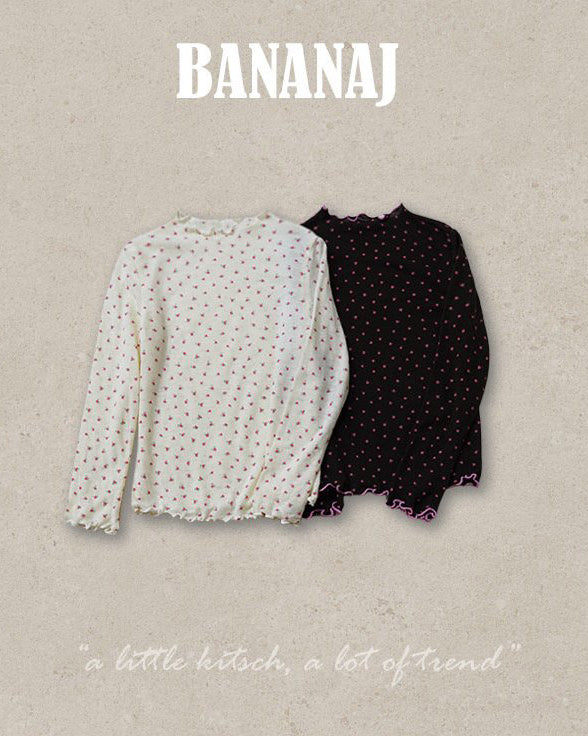 【BANANAJ】rose turtleneck tee