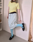 polka dot hem frill skirt