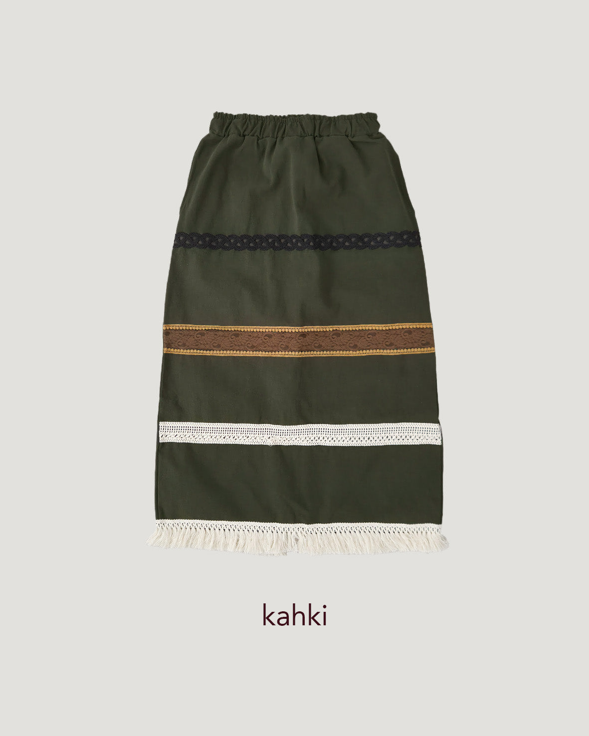 fringe design long skirt