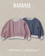 【BANANAJ】knit stripe sweatshirt