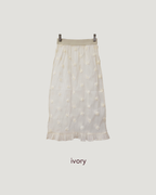 rose motif frill sheer skirt