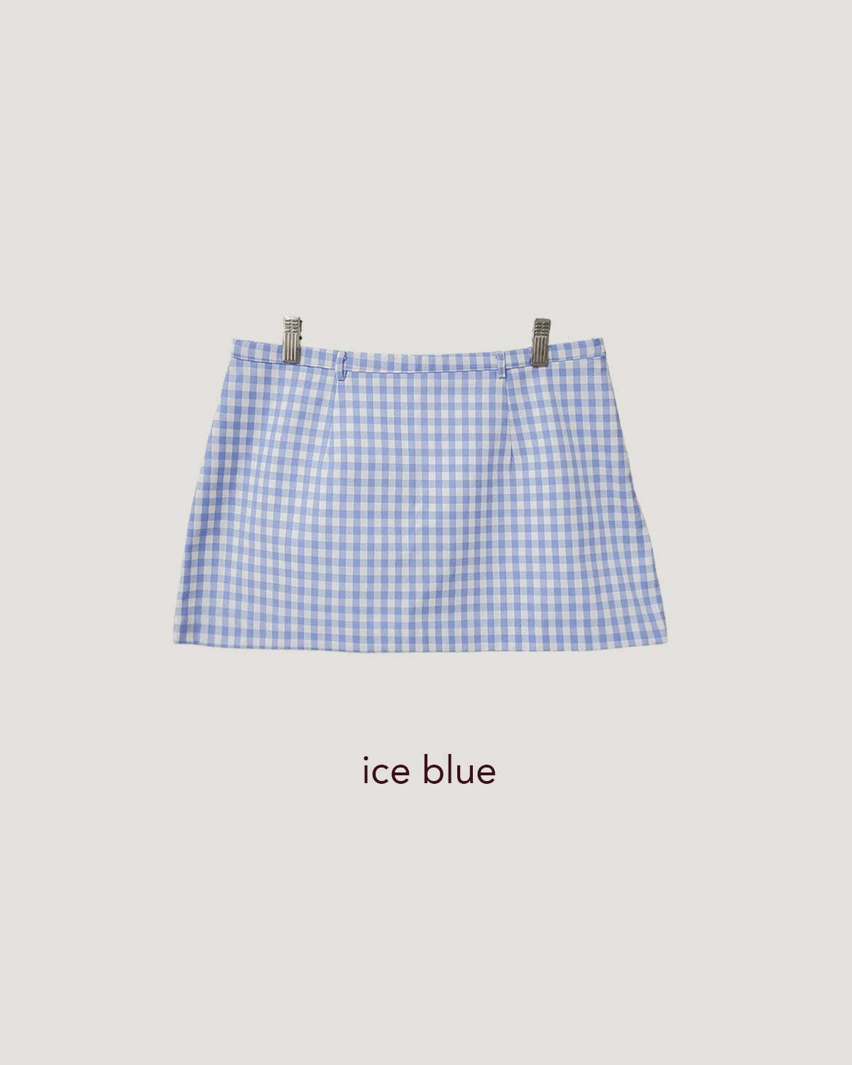 gingham check low waist micro mini skirt