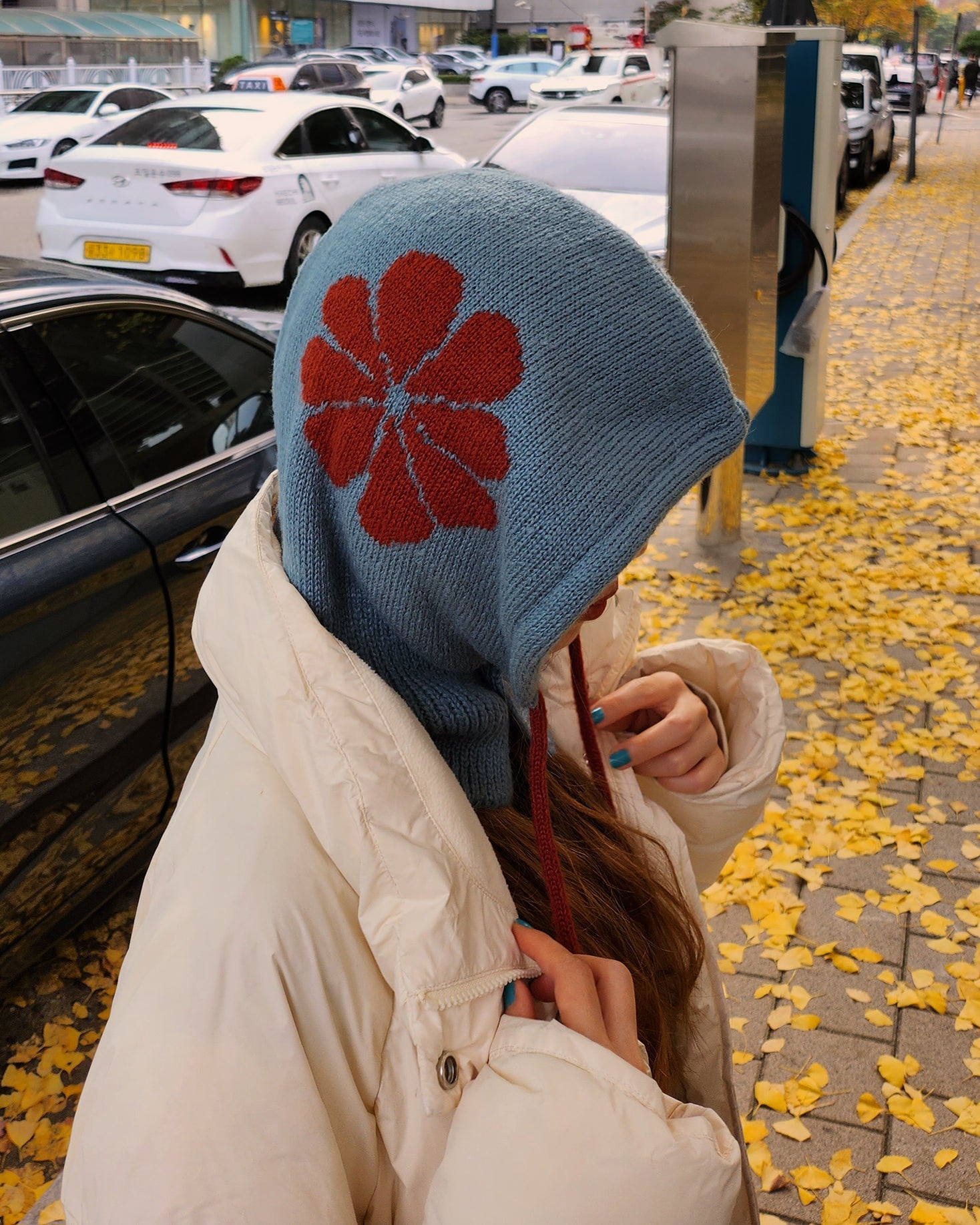 90's flower color balaclava