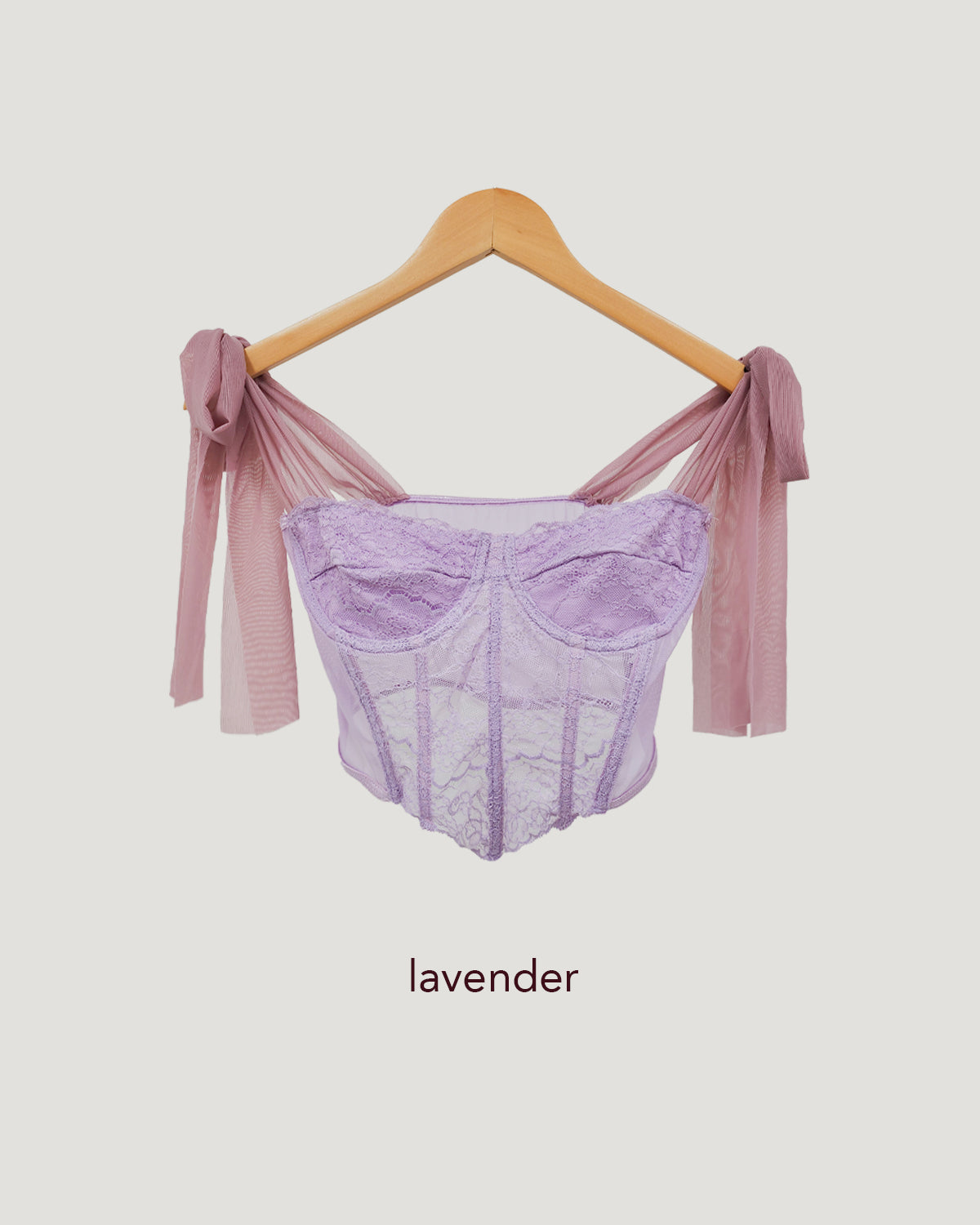 lace ribbon bustier