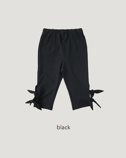 side ribbon half pants