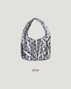 dot metallic tote bag