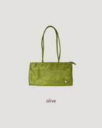 faux suede square shoulder bag