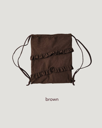 corduroy frill knapsack