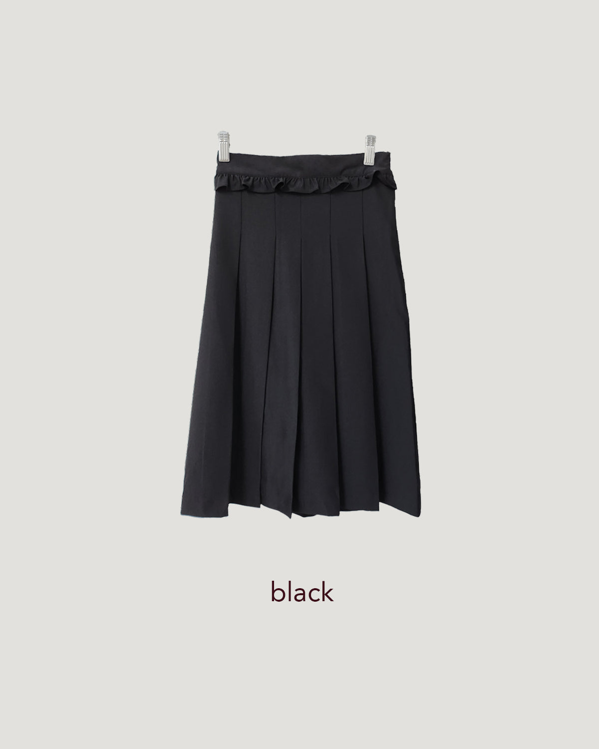 waist frill pleats middle skirt