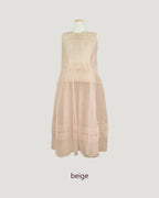 sheer layered waist frill tulle dress