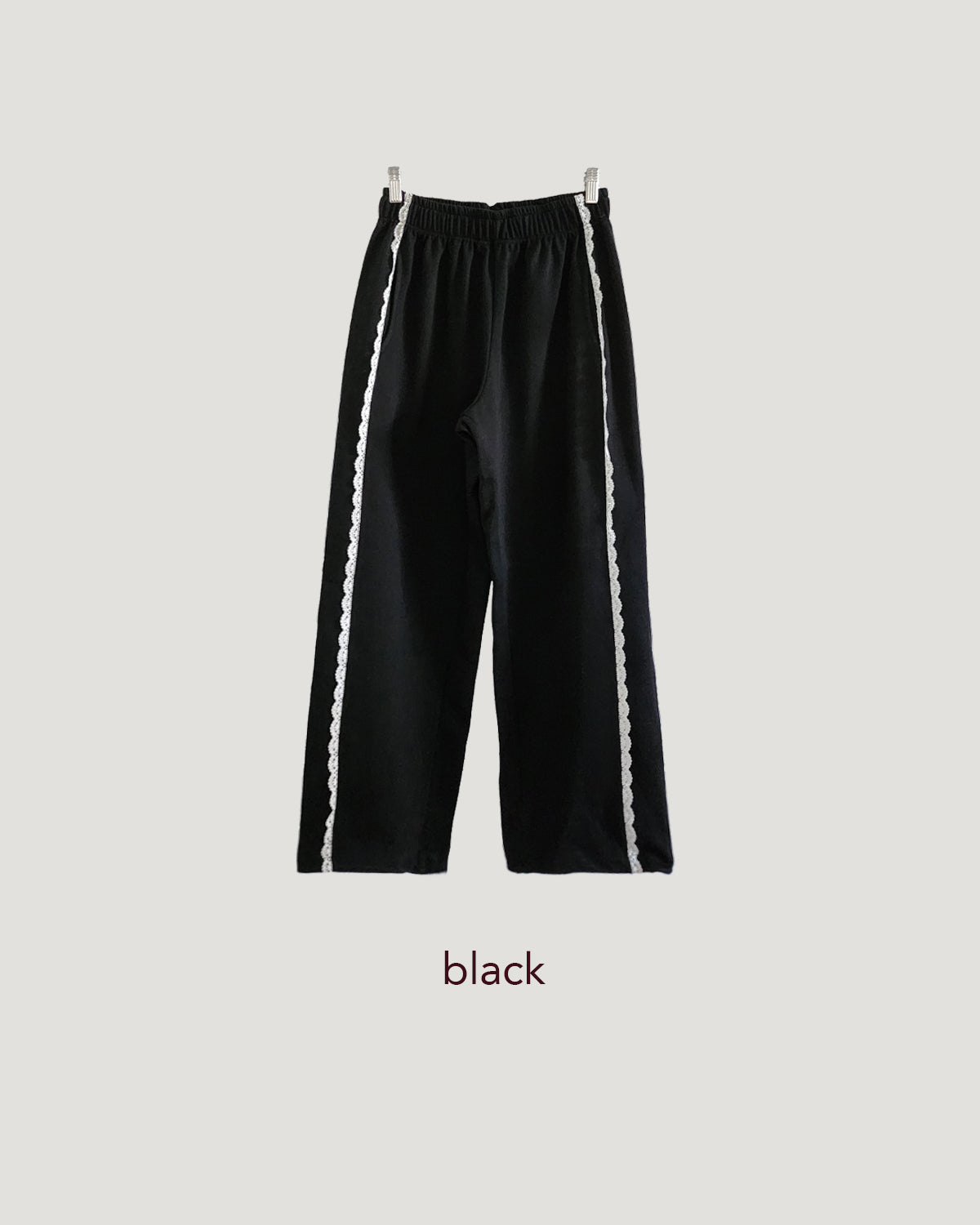 lace line sweat jogger pants