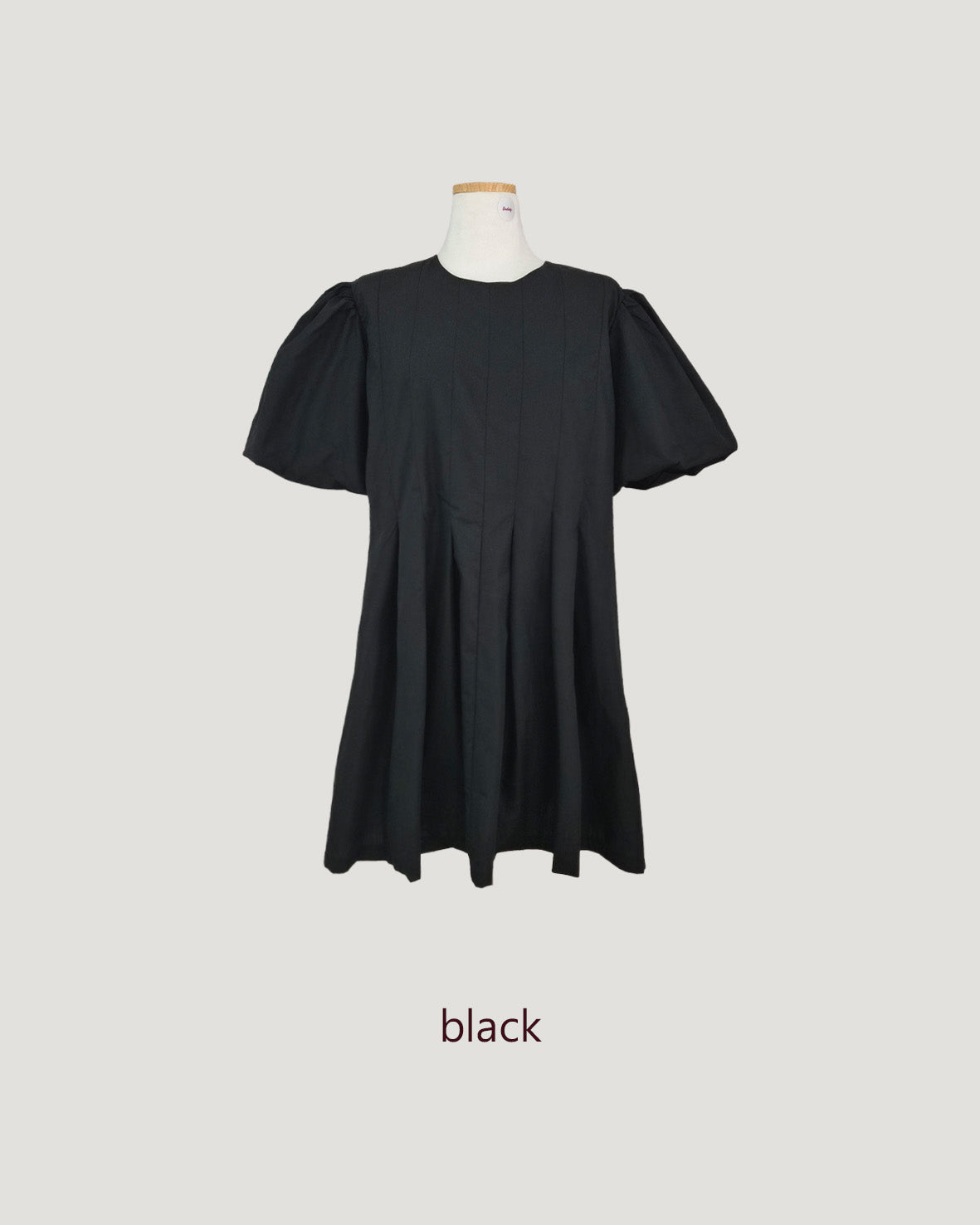 volume puff sleeves tack mini dress