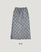 star pattern knit long skirt
