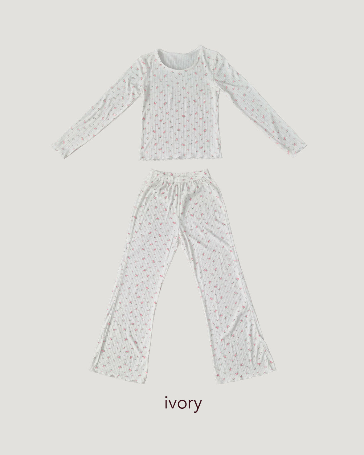 flower long sleeve room wear (2点セット)