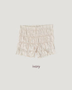 satin shirring short pants