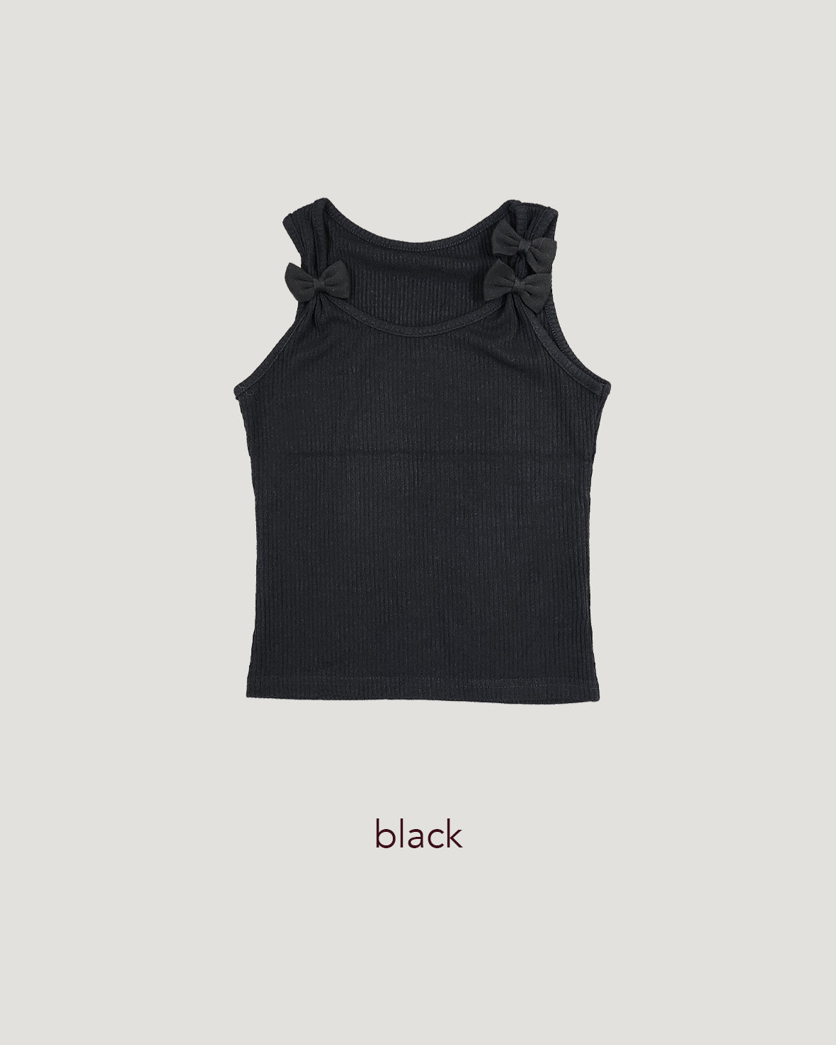 ribbon SET sleeveless knit