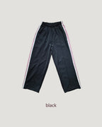 red line wide track pants