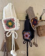 【OREN】tiji flower knit hairband