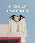 sailor collar sweat cardigan