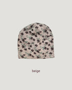 flower pattern waffle beanie