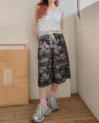 flower sheer puff blouse