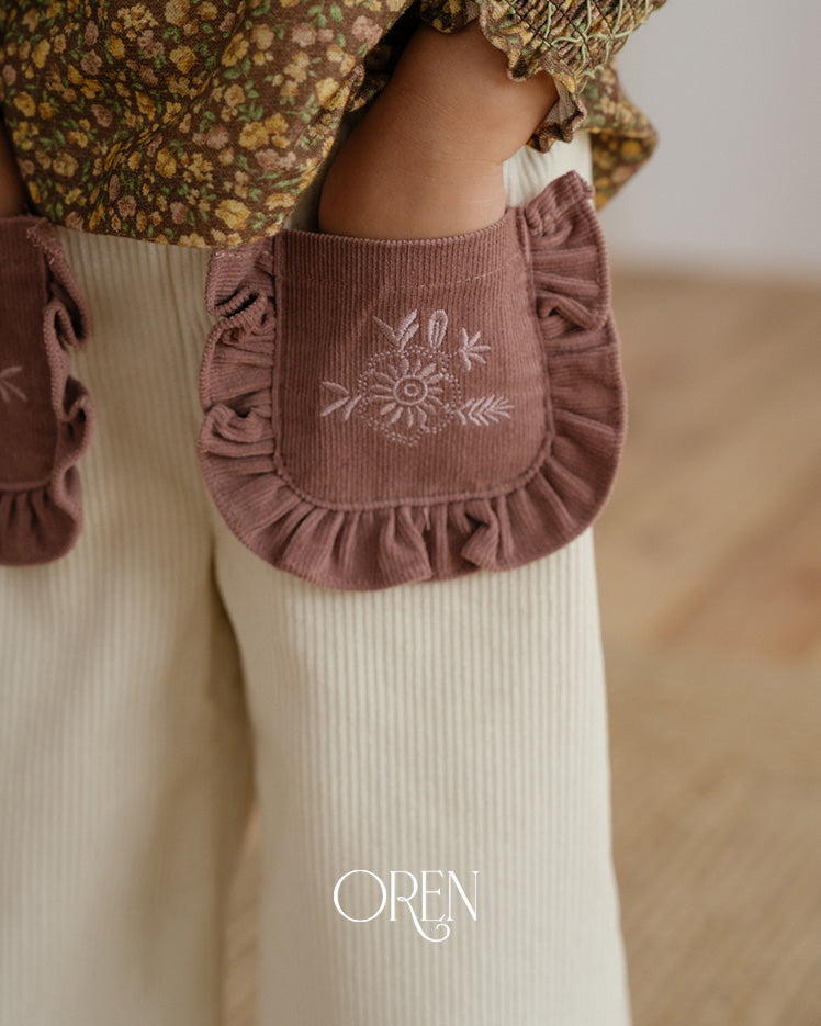 【OREN】naomi frill corduroy pants