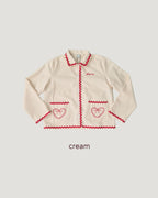 red ribbon embroidery cotton jacket