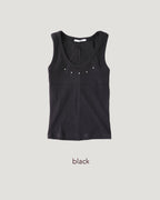 studs point rib tank top