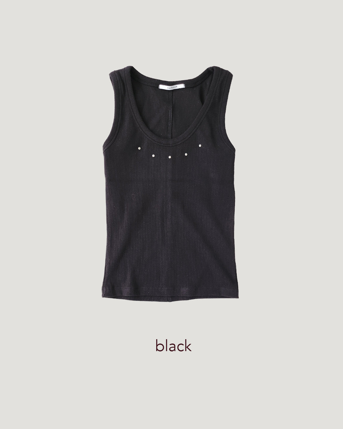 studs point rib tank top