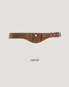 faux suede pocket belt