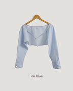 stripe shirt bolero