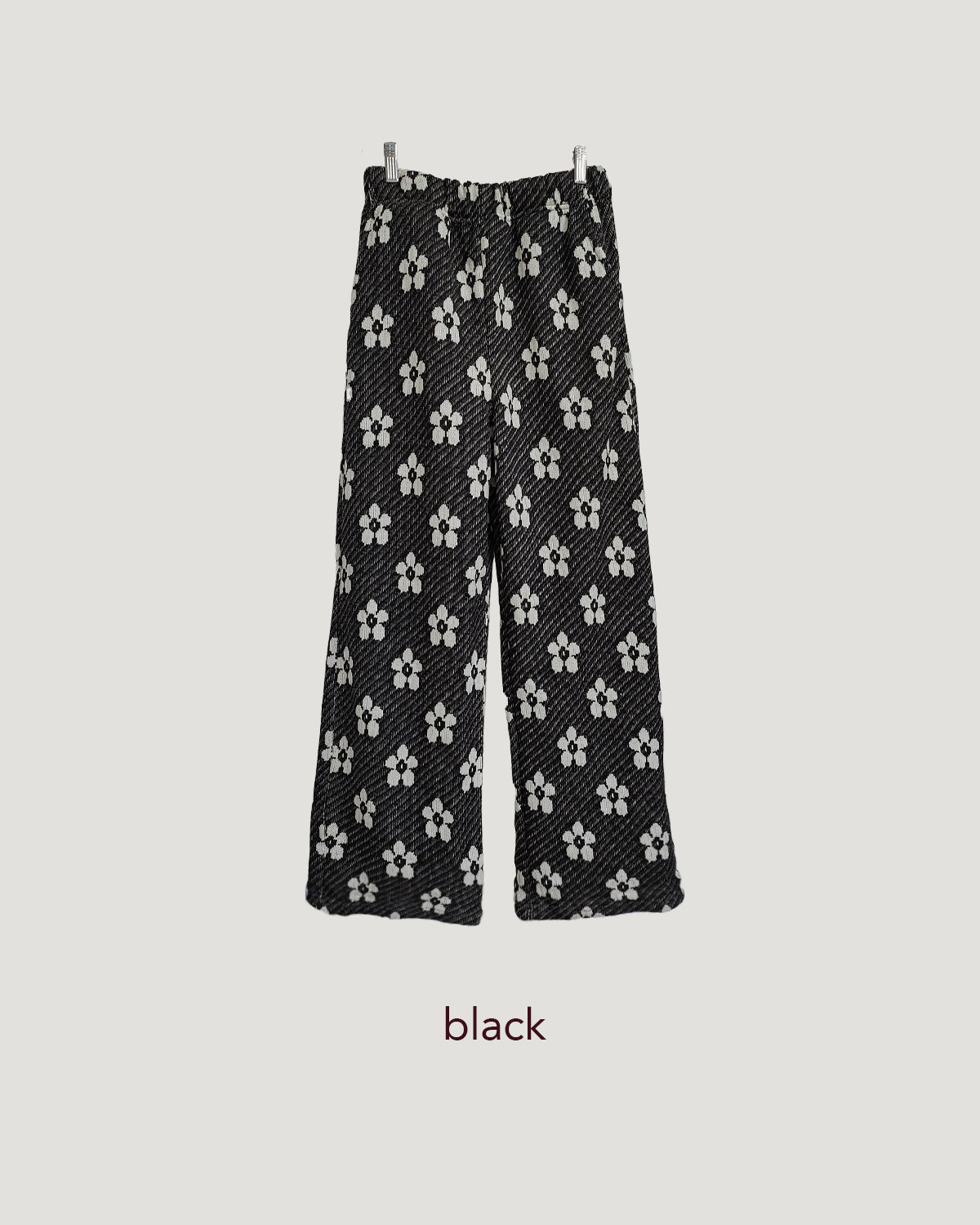 flower jacquard pants