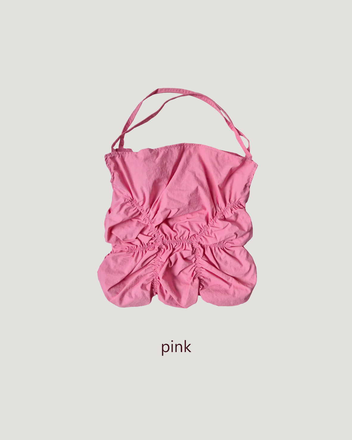 shirring color nylon bag