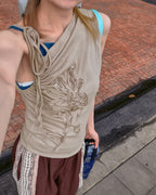 flower motif camisole